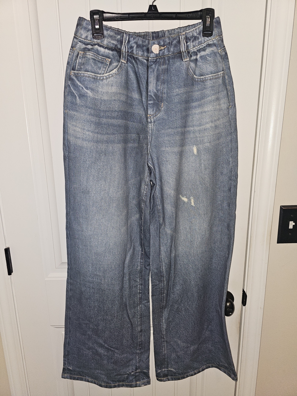 Halara Women's Wide-Leg Blue Washed Jeans
